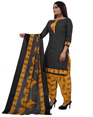 Black geometric print blended cotton salwar 5