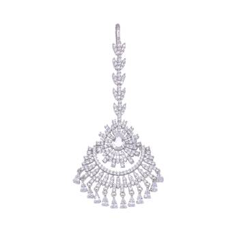Multicolor cubic zirconia maang-tikka 1
