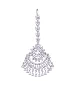 Multicolor cubic zirconia maang-tikka