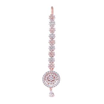 White cubic zirconia maang-tikka 1