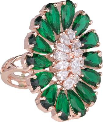 Green cubic zirconia rings 1