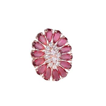 Red cubic zirconia rings 1