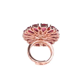 Red cubic zirconia rings 4