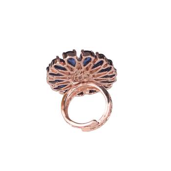 Blue cubic zirconia rings 4