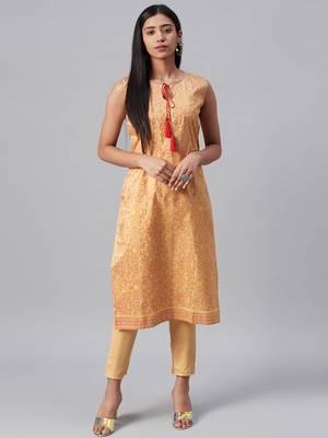 Chiku printed art silk kurtas-and-kurtis 1