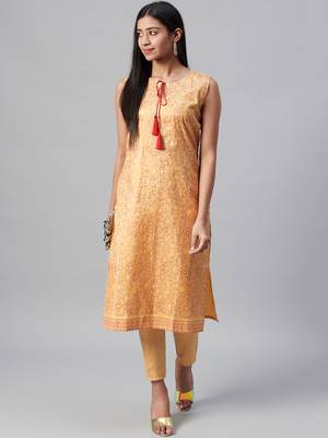 Chiku printed art silk kurtas-and-kurtis 5
