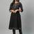 Black printed crepe kurtas-and-kurtis
