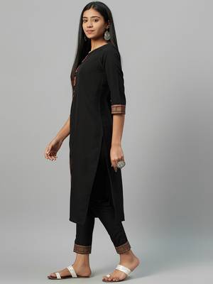 Black printed crepe kurtas-and-kurtis 2