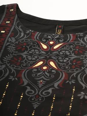 Black printed crepe kurtas-and-kurtis 4