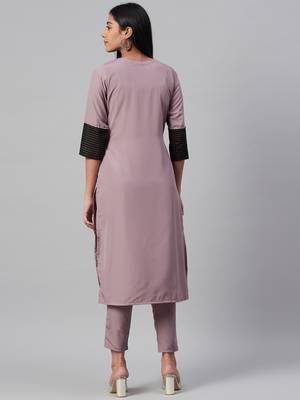 Purple printed crepe kurtas-and-kurtis 3