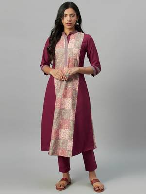 Red printed rayon kurtas-and-kurtis 1