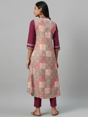 Red printed rayon kurtas-and-kurtis 3