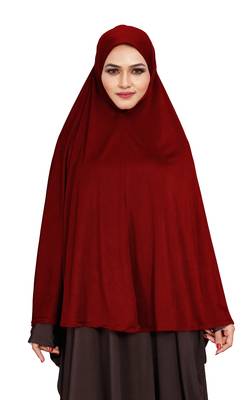 JSDC Stitched Ready To Wear Long Plain Chaderi Khimar Hijab For Women  2