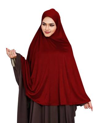 JSDC Stitched Ready To Wear Long Plain Chaderi Khimar Hijab For Women  3