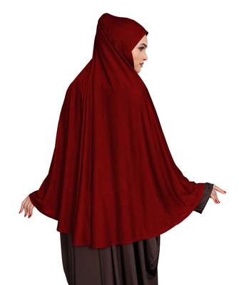 JSDC Stitched Ready To Wear Long Plain Chaderi Khimar Hijab For Women  4