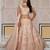 Light Peach Machine & Hand Silk Ethnic With Blouse