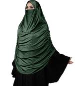 Women's Rama Color Satin Lycra Plain Long Chaderi Abaya Hijab With Naqab & Frills Style