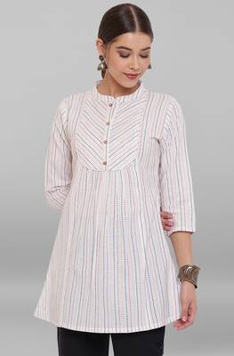 White woven cotton tunics 2