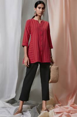 Red woven cotton tunics 1