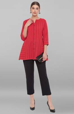 Red woven cotton tunics 3