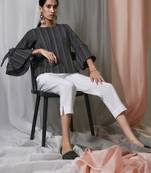 Janasya Black woven cotton tunics