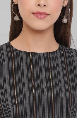 Janasya Black woven cotton tunics 5
