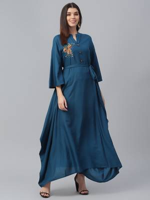 Embroidered Rayon Dress 2