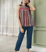 Janasya Multicolor printed viscose rayon tunics