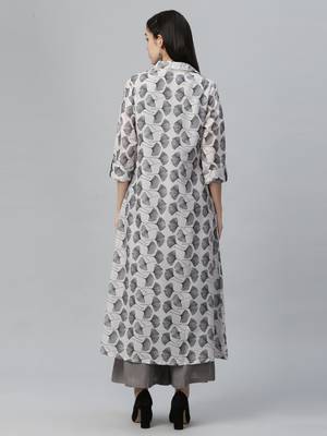 Printed Shrug with Embroidered Top with Palazzo 4