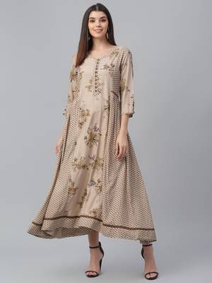 Rayon Staple Angrakh Dress 2