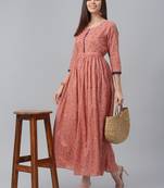 Voil Floral Printed Dress