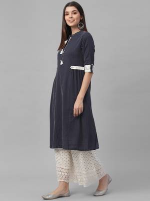 Printed Dobby Kurta with Palazzo 3