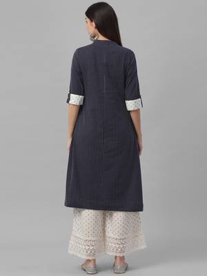 Printed Dobby Kurta with Palazzo 4