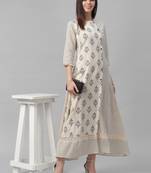 Cotton Slub Printed Dress