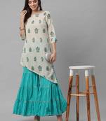 Printed Kurta with Sharara Pants