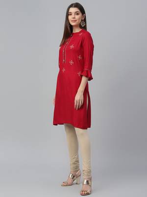 Embroidered Rayon Dobby Kurta 3