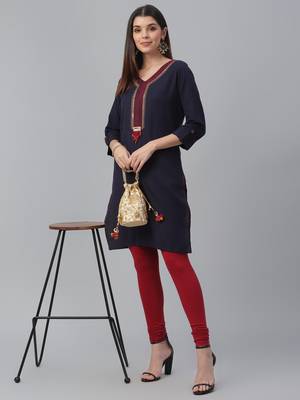 Embroidered Cotton Flex Kurta 1