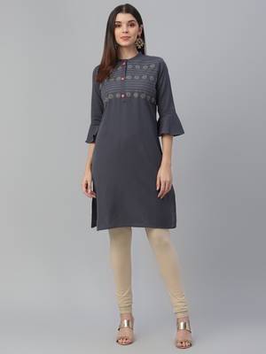 Embroidered Cotton Flex Kurta 2