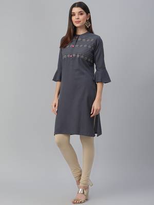 Embroidered Cotton Flex Kurta 3