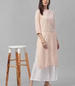 Stripe Printed Yard Dyed Kurta