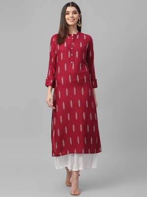 Printed Rayon Slub Kurta 2