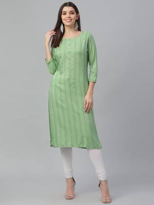 Printed & Handwork Rayon Kurta 2