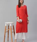 Printed & Handwork Rayon Kurta