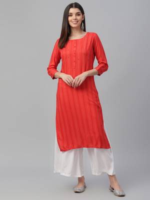 Printed & Handwork Rayon Kurta 2
