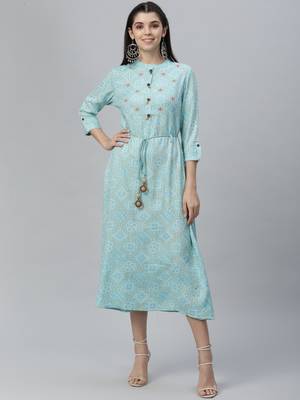 Hand Embroidered Rayon Kurta 2