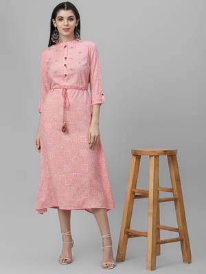 Hand Embroidered Rayon Kurta 1