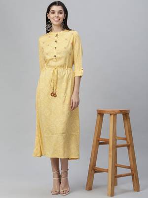Hand Embroidered Rayon Kurta 1