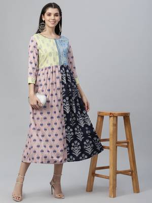Printed Rayon Dress 1