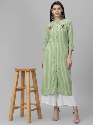 Embroidered Rayon Kurta 1