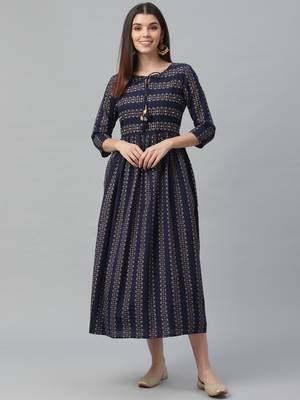 Hand Embroidered Beaded Cotton Dress 2